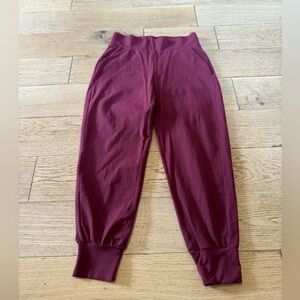 Public Rec All Day‎ Jogger Sweatpants Burgandy Pull On Pants Sz 30